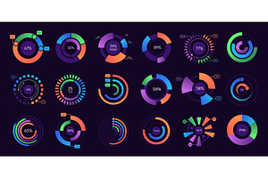 Round circle chart. Business, a Technology Illustration by Onyx