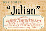 Brush Serif - Julian *HAND PAINTED*, a Serif Font by Ed J Brown (Thumbnail 1 of 3)