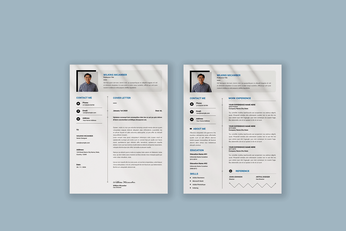 Minimal Resume Template Layout, a Resume Template by Seeing-art (Photo 2 of 4)