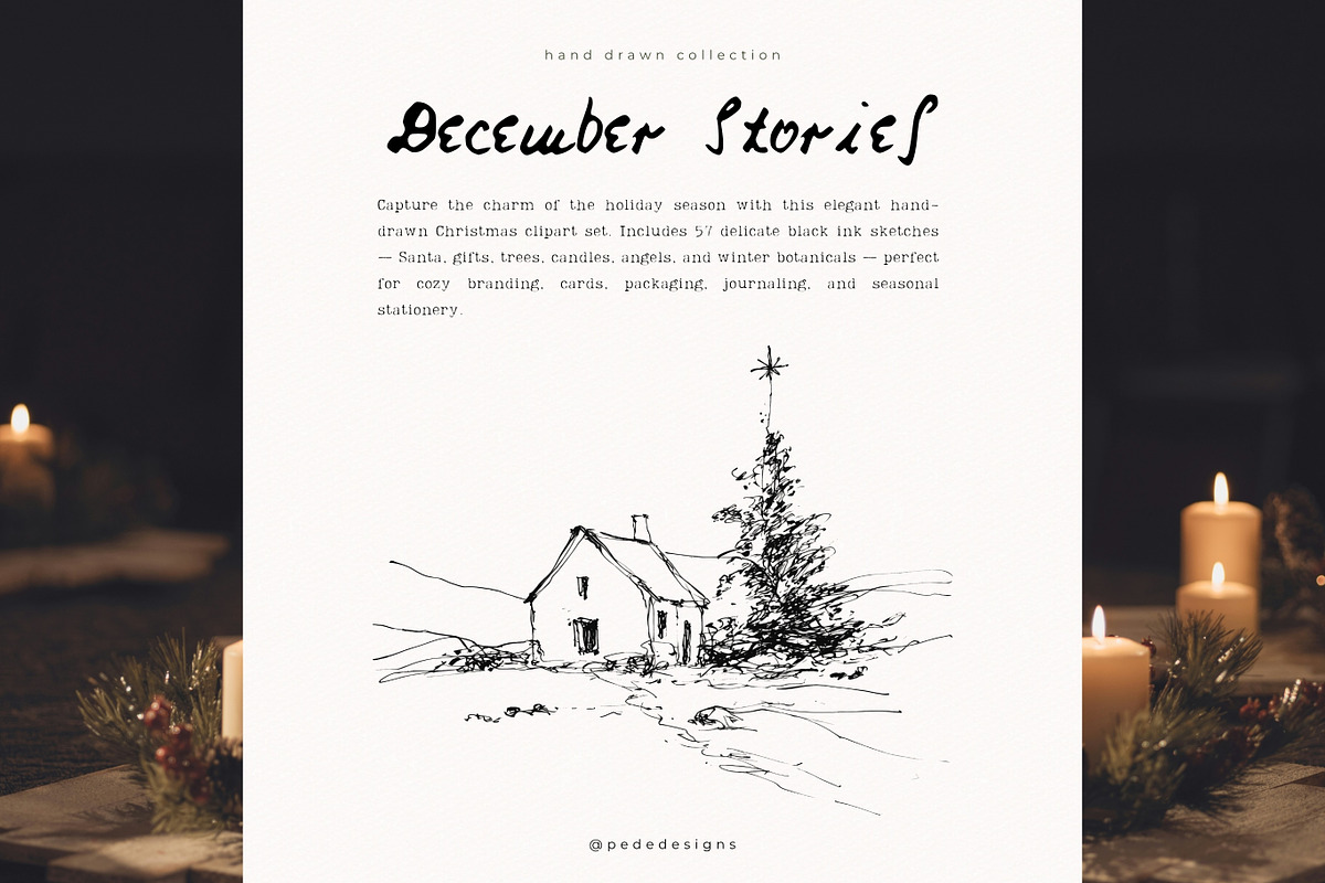 December Stories, a Seasonal Illustration by PeDe Designs (Photo 4 of 13)