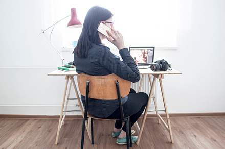 Woman photographer calling, a Business Photo by Jakub Kostal