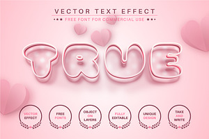 Love Heart - Editable Text Effect