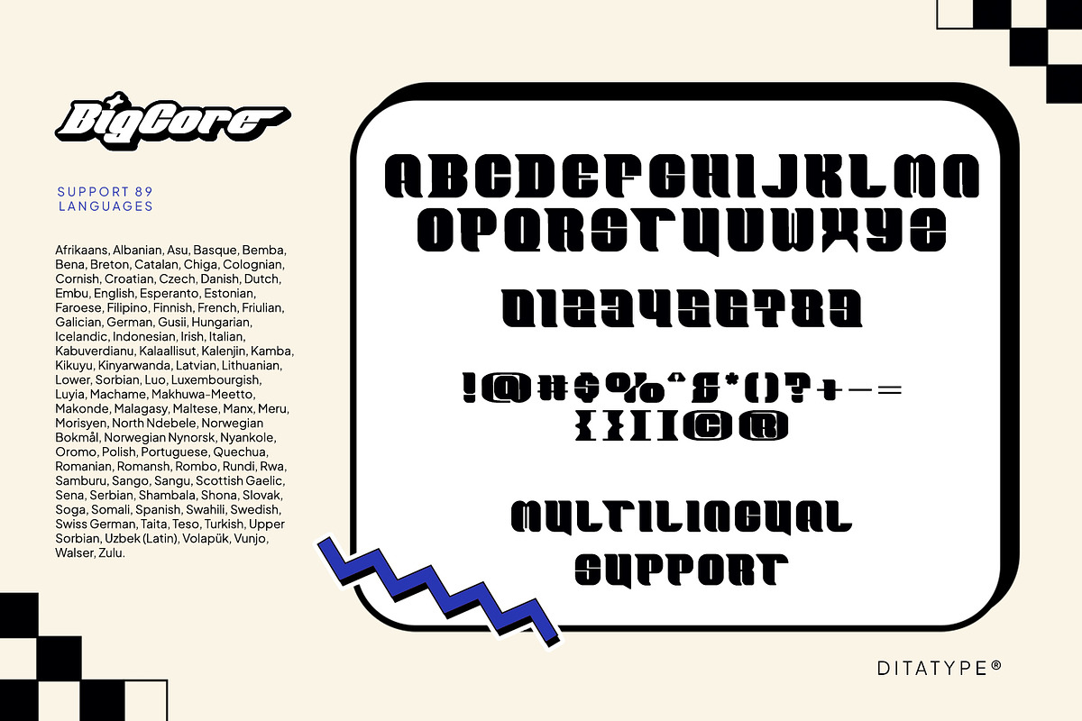 Big Core, a Symbol Font by Ditatype (Photo 11 of 12)