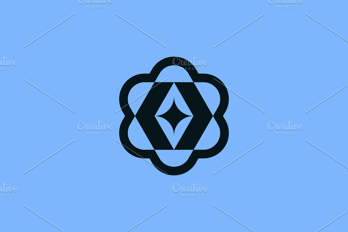 simple modern code star hexagon logo, a Branding & Logo Template by Rasagama Studio
