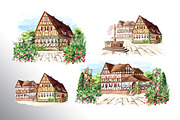 Welcome to Germany. Watercolor set, an Illustration by Daria Ustiugova (Thumbnail 11 of 15)