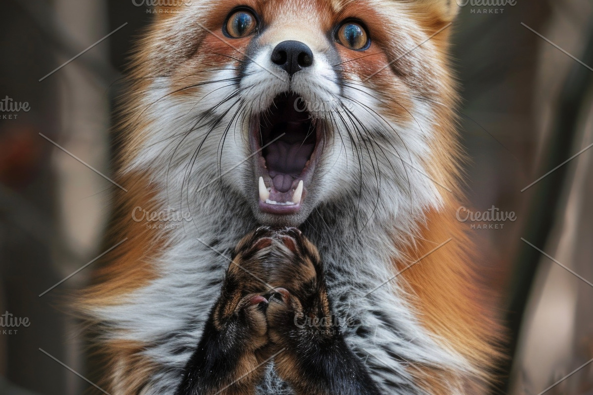 236 surprised animals, an Animal Photo by Handmadefont (Photo 56 of 241)