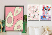 Blush Pink Wall Art Set, a Wallpaper Graphic by Helospace (Thumbnail 6 of 10)