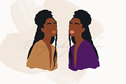 Afro Woman SVG Bundle, Black Woman, a Person Illustration by designsbyionela (Thumbnail 2 of 4)