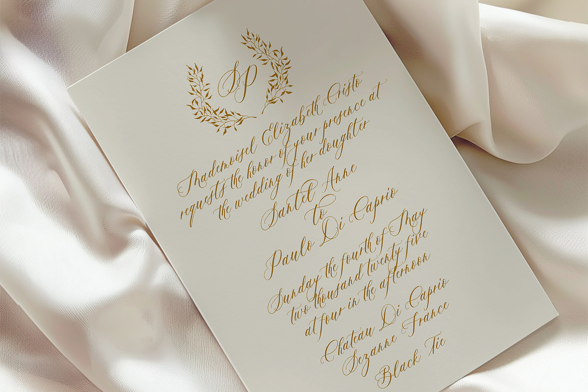 Franchesca |Wedding Calligraphy Font, a Script Font by Calamar Studio (Photo 13 of 15)