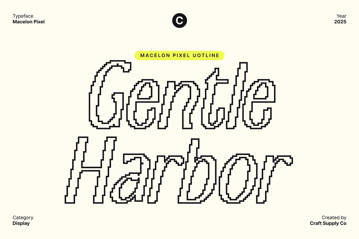 Macelon Pixel, a Sans Serif Font by Craft Supply Co. (Photo 3 of 8)