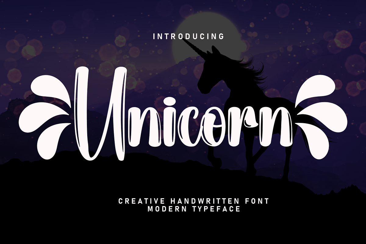 Unicorn | Script Font, a Handwritten Font by Scratchones (Photo 1 of 9)