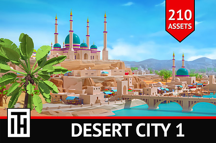 Desert city 1, an Environmental 3D Model by ithappy