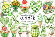 Summer Green Gingham Sublimation, an Illustration by Watercolor design (Thumbnail 1 of 4)