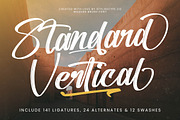 Standard Vertical Modern Brush Font, a Script Font by stylishtype.co (Thumbnail 1 of 20)