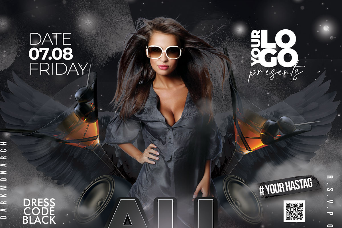 All Black Affair, a Flyer Template by darkmonarch (Photo 2 of 3)