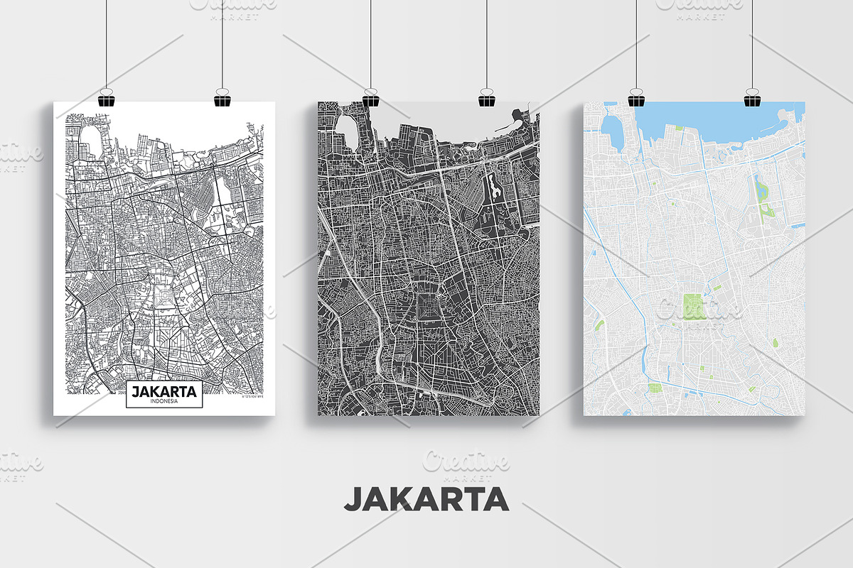 5 maps of Southeast Asia cities, an Education Illustration by MaximGertsen (Photo 2 of 10)