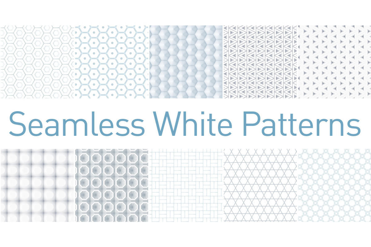 Clean Seamless White Patterns, a Pattern Graphic by Creative Graphics (Photo 2 of 5)