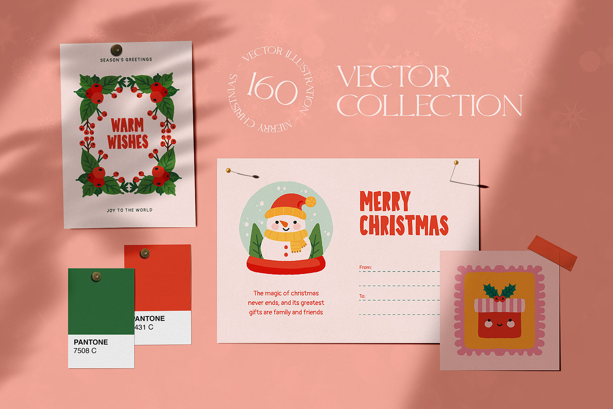 Christmas Illustration Clipart Kit, a Seasonal Illustration by Leleka.Store (Photo 2 of 15)