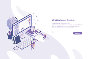 Online education concept, an Education Illustration by Good Studio