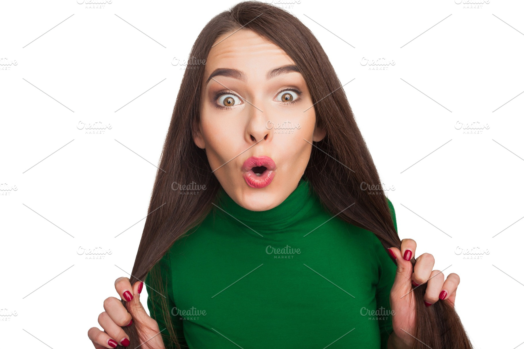 Woman in a green turtleneck containing color, green, and turtleneck, a Person Photo by Dmitry Bairachnyi