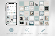 Ocean Instagram Post Templates Canva, a Social Media Template by IRISEA DESIGNS (Thumbnail 2 of 6)