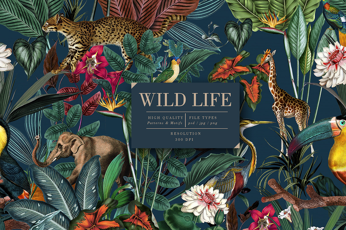 Wild Life (Patterns Wallpapers), a Pattern Graphic by Luiz da Rolt Grathwohl (Photo 1 of 9)