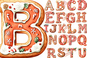 Christmas Alphabet Letters Clipart, a Seasonal Illustration by Designking (Thumbnail 1 of 4)