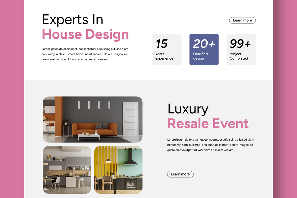 Real Estate Landing Page Layout, an UI Kit Template by CreativeShaper (Photo 3 of 5)