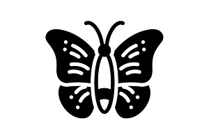 Butterfly monarch solid icon, a Solid Icon by Creative priyanka