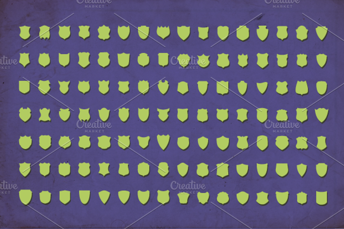 112 Vector Shield Shapes preview 5