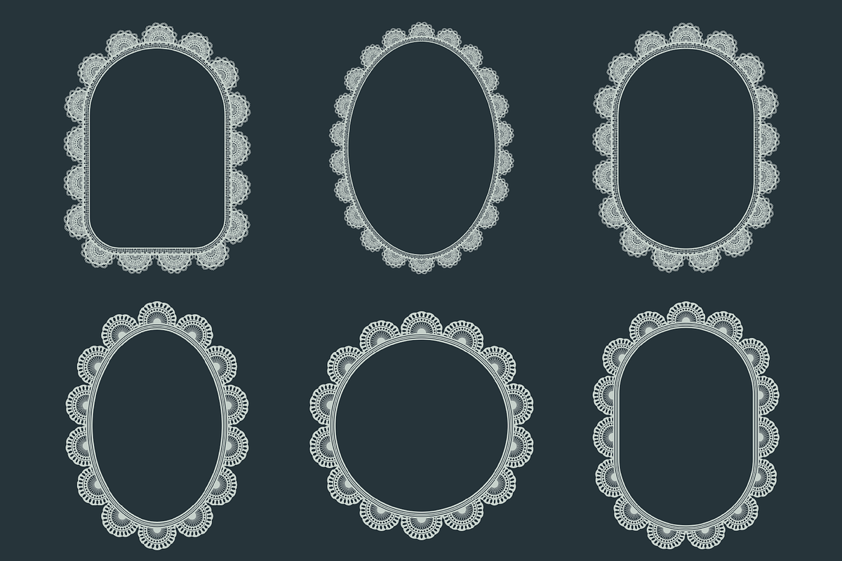 Doily Lace Frame Bundle, a Decorative Illustration by Kusumaillustration (Photo 15 of 19)