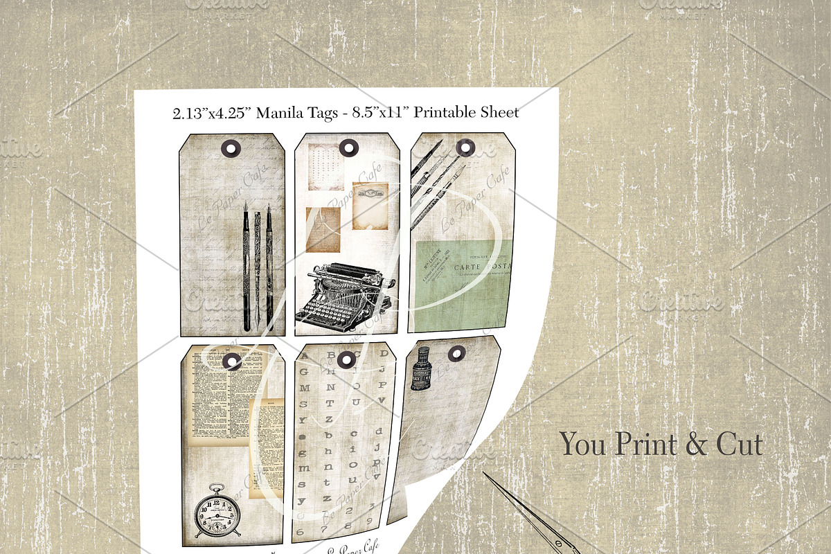 Writer's Block Printable Tags preview 2