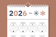 Minimal 2026 Wall Calendar Design, a Stationery Template by MightyDesign (Thumbnail 2 of 6)