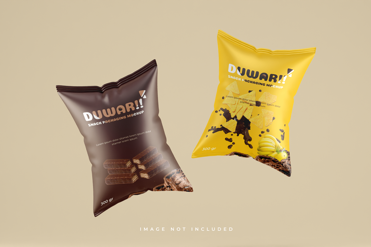 Snack & ice cream packaging bundle, a Merchandise Mockup by mockupocka (Photo 5 of 6)