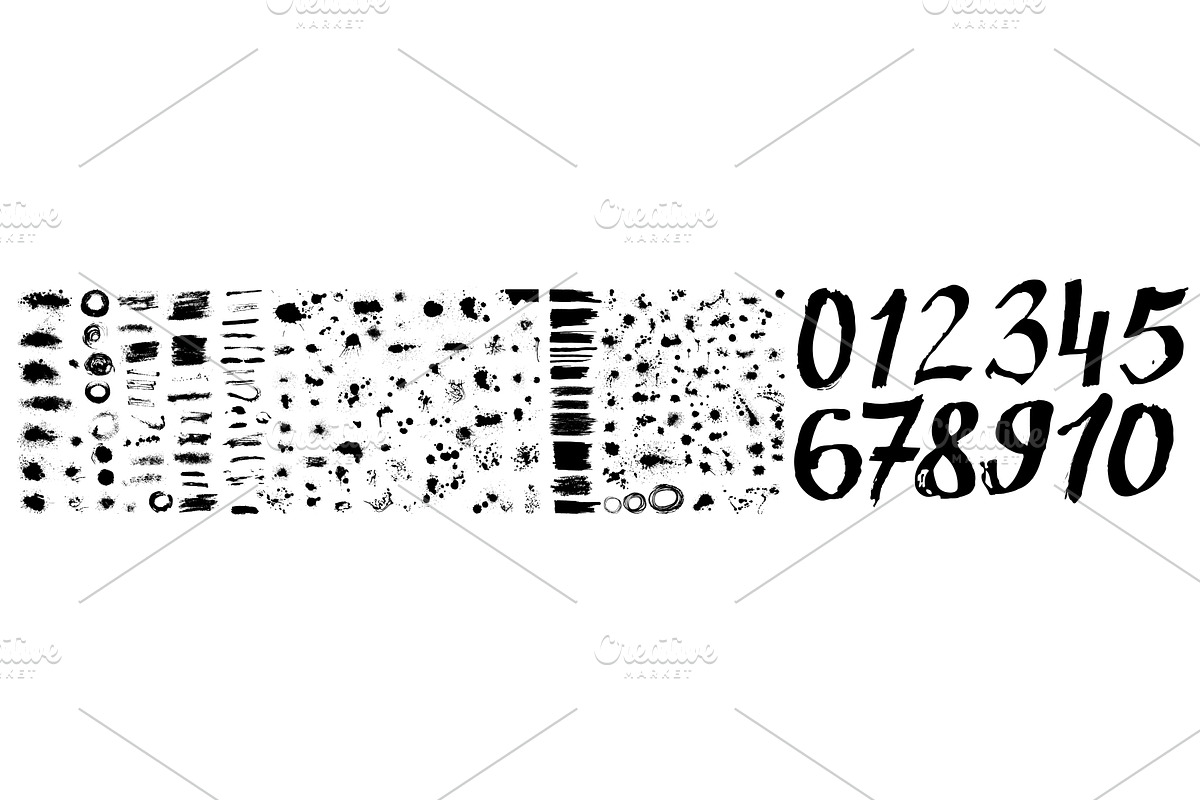 Set of blots. Splatter Paint Texture, an Object Illustration by Nenahliadava Design