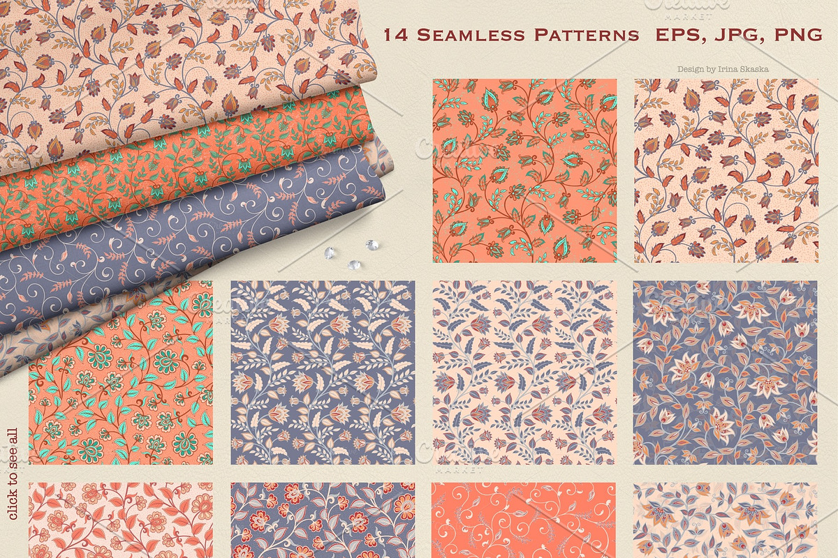 FLORAL ORNAMENTS. Vector Set., a Pattern Graphic by Irina Skaska (Photo 12 of 17)