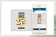 GRUNGE Social Media sale banner pack, a Social Media Template by Vova (Thumbnail 10 of 10)