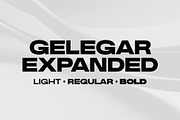 Gelegar Expanded, a Sans Serif Font by Locomotype (Thumbnail 1 of 9)