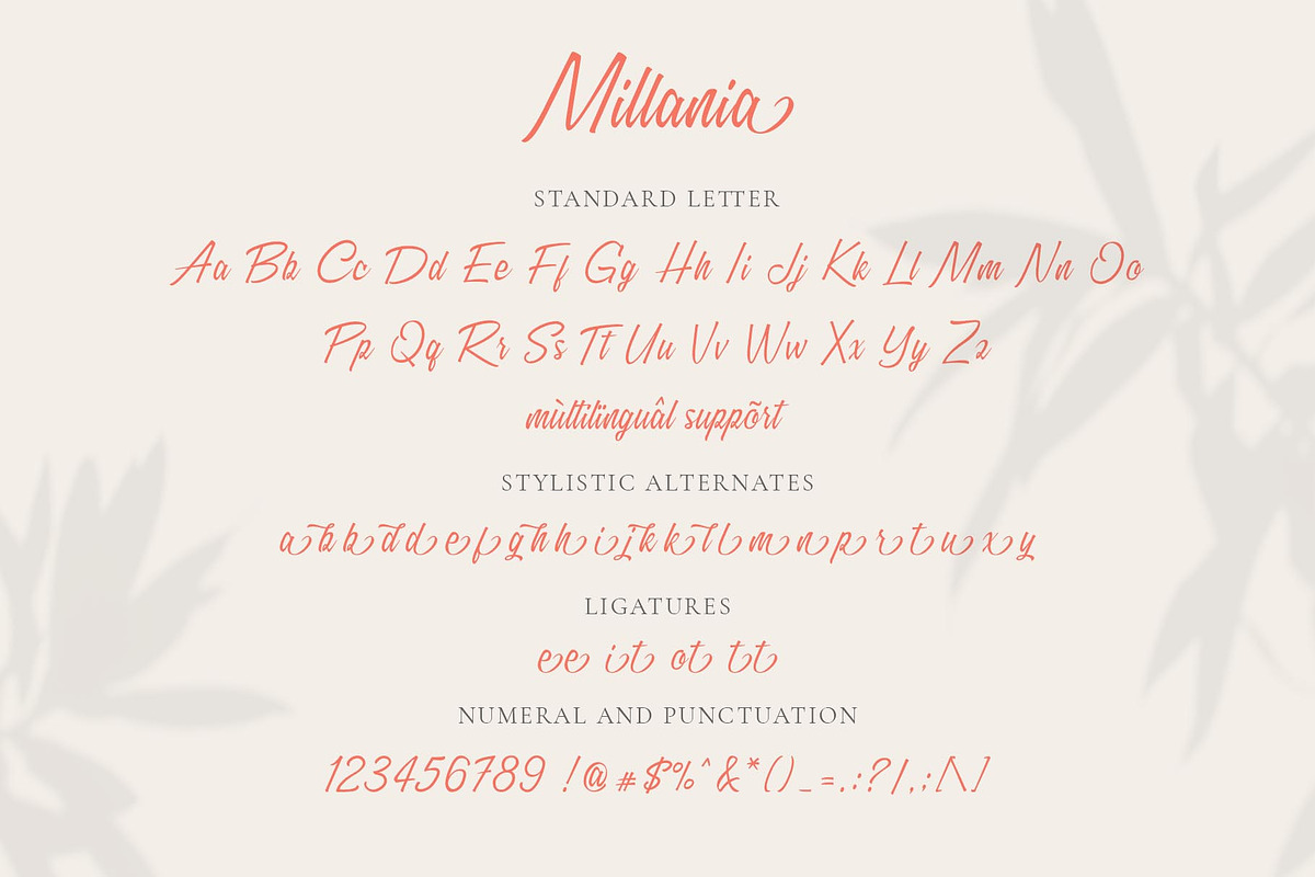 Millania || Modern Script Font preview 8