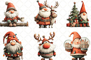 Christmas Gnome Clipart, an Illustration by Black Bird Studio (Thumbnail 2 of 6)