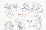 The romantic Middle Ages clipart set, a Decorative Illustration by Pamyatka Shop (Thumbnail 10 of 16)