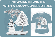 Vector illustration of a Snowman, a Seasonal Illustration by regalDRAW (Thumbnail 1 of 4)