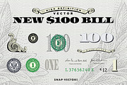 Vector New $100 Bill Template, an Illustration by Snap Vectors (Thumbnail 2 of 3)