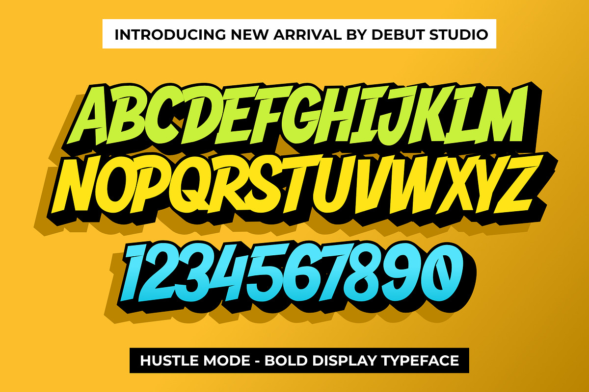 Hustle Mode - Bold Display Typeface, a Sans Serif Font by Debut Studio (Photo 13 of 23)