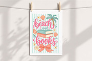 Beach and Books Coquette Summer PNG, a Seasonal Illustration by Libby Wishes (Thumbnail 4 of 5)