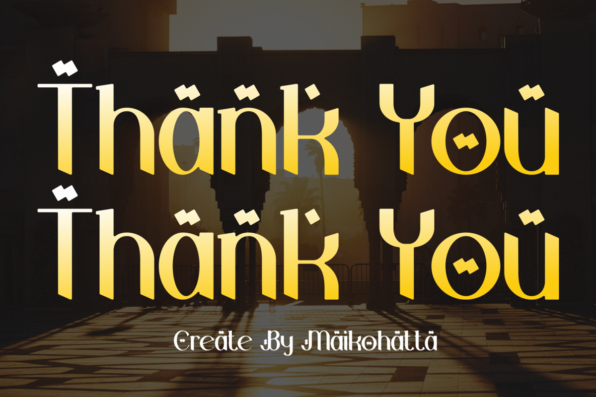 Kallhad - Arabic Style Font, a Sans Serif Font by MaikoHatta (Photo 9 of 9)