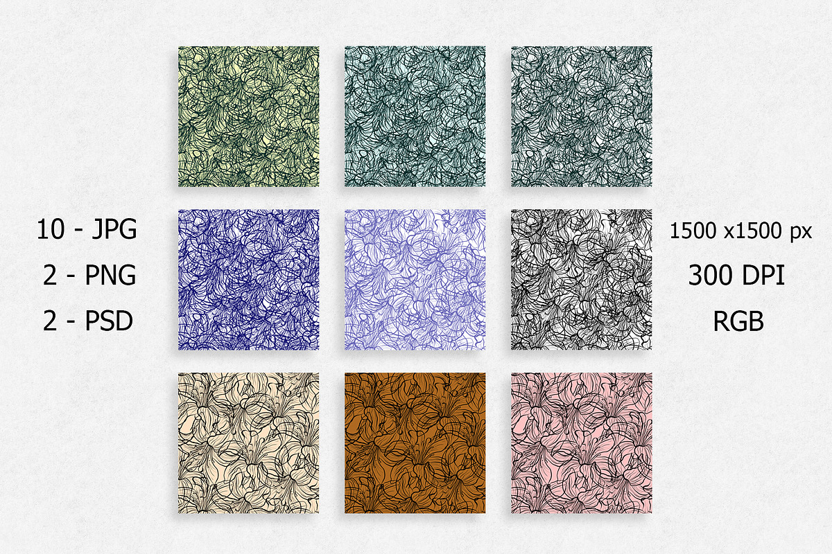 Abstract seamless patterns, a Pattern Graphic by Pollyksena (Photo 1 of 4)