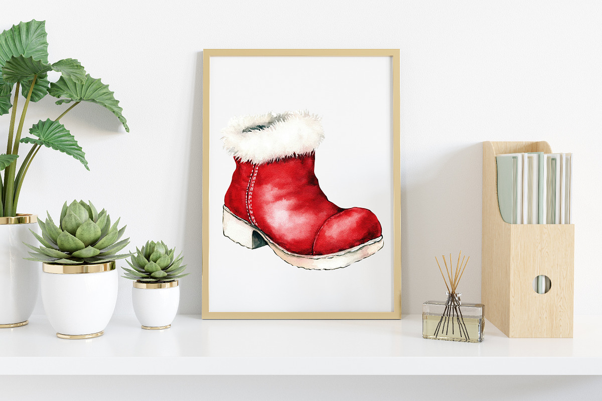 Christmas Elf Shoes Clipart, an Illustration by Canvas Craft (Photo 6 of 8)