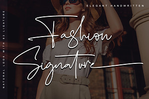 Fashion Signature, a Script Font by Letterara