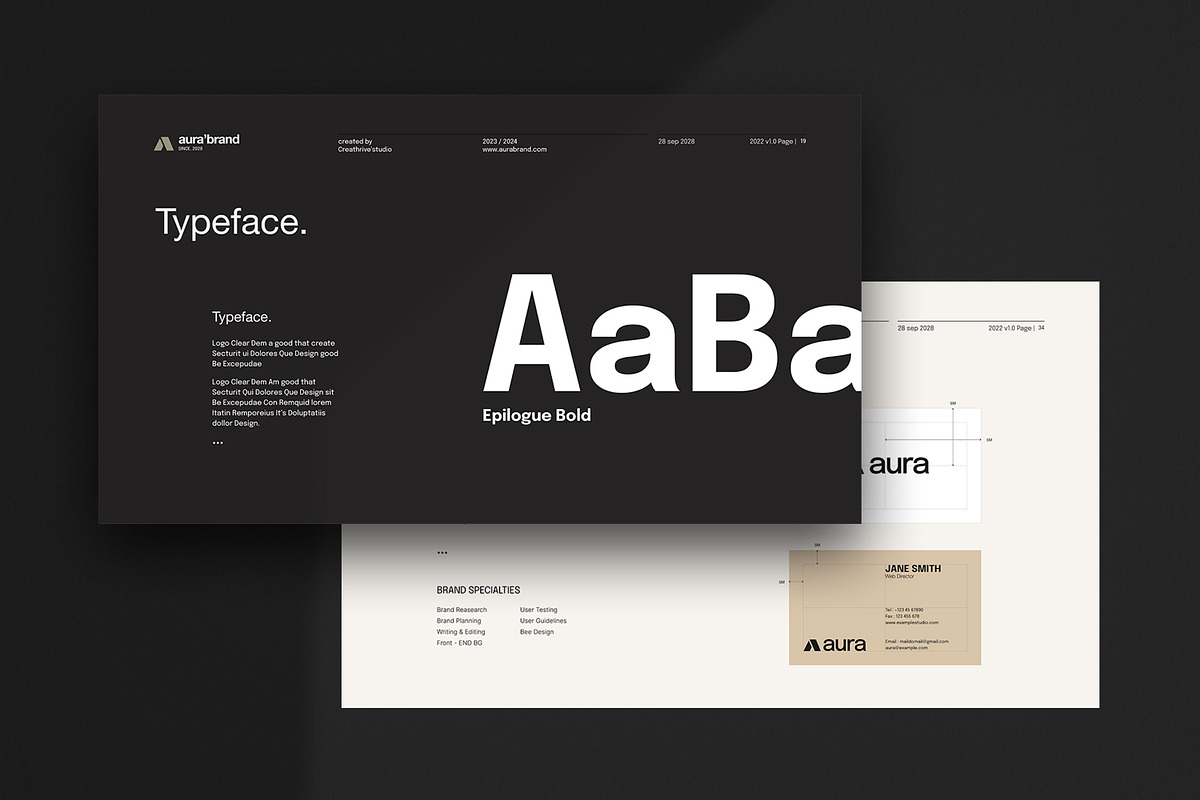 AURA | Brand Guidelines, a Presentation Template by creathrivestudio (Photo 6 of 16)